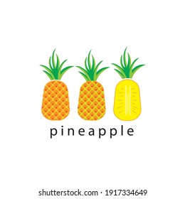 Pineapple fruit vector logo illustration icon design clip art