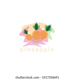 Pineapple fruit vector logo illustration icon design clip art