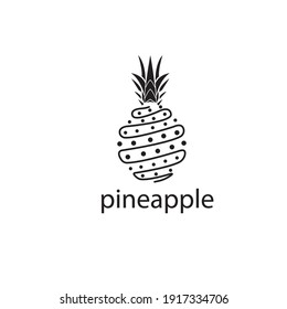 Ananas Frucht, Vektorgrafik-Logo Symbol Design-Clip Art