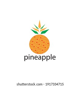 Pineapple fruit vector logo illustration icon design clip art