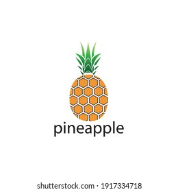 Pineapple fruit vector logo illustration icon design clip art