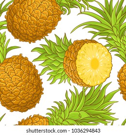 pineapple fruit vector pattern
