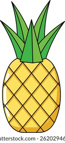 pineapple fruit vectors design illustration