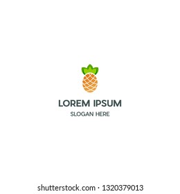 Pineapple Fruits Meal Vector Logo