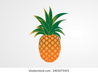 pineapple Fruits pepe coloring pages vector illustration Free Vector