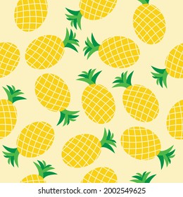 Pineapple Fruits Seamless Background Pattern