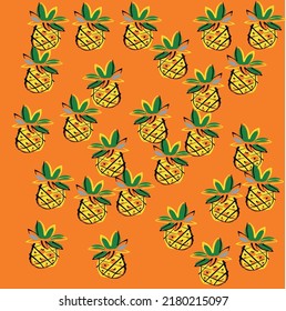 Ananas, vollständige Abdeckung zum Bedrucken auf einem T-Shirt
