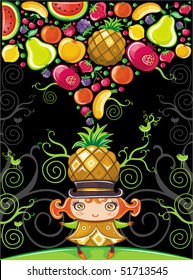 Pineapple girl (fruity series)