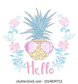 pineapple with glasses tropical