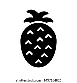 pineapple glyph flat vector icon