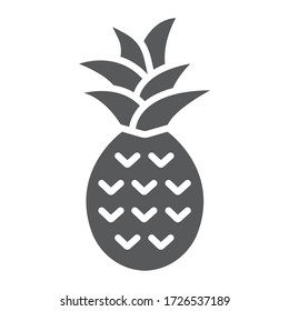 Pineapple glyph icon, fruit and tropical, ananas sign vector graphics, a solid icon on a white background, eps 10