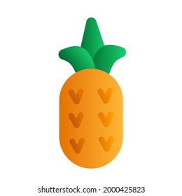 pineapple with gradient color.  flat minimalist design vector eps 10