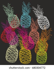 Pineapple graphic design vector art