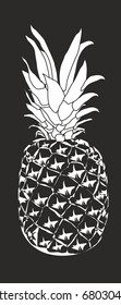 Pineapple graphic design vector art