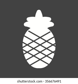 Pineapple, green, color icon vector image. Can also be used for food iconset. Suitable for use on mobile apps, web apps and print media.