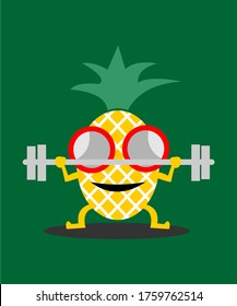 PINEAPPLE GYM ICON VECTOR LOGO