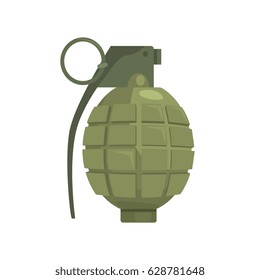 Pineapple hand grenade. Military weapon vector Illustration