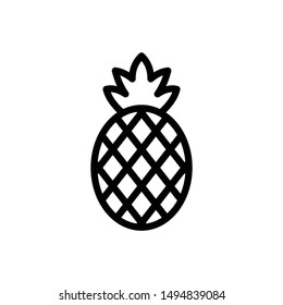 pineapple is healthy eating line icon