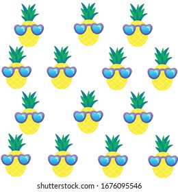 Pineapple, Hello Summer, Art Illustration