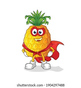 Pineapple Heroes Vector. Cartoon Character