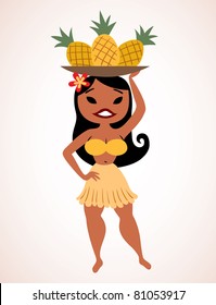 pineapple hula girl