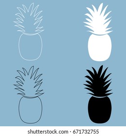 Pineapple icon .