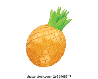 Ilustração de renderização 3d do ícone do abacaxi	