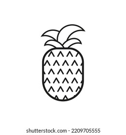 Pineapple icon. ananas icon. Clipart image. Vector illustration. Stock image.