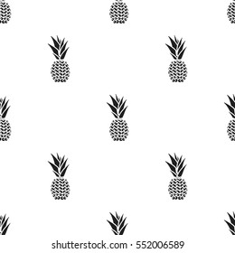 Pineapple icon black. Singe fruit icon.