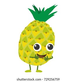 Pineapple icon. Cartoon illustration of pineapple vector icon for web