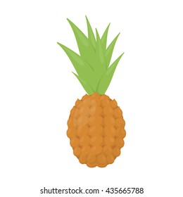 Pineapple icon cartoon. Singe fruit icon from the food collection.