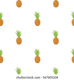 Pineapple icon cartoon. Singe fruit icon.