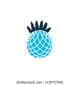 Pineapple icon colored symbol. Premium quality isolated ananas element in trendy style.