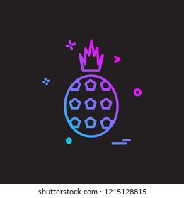 Pineapple icon design vector