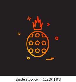Pineapple icon design vector