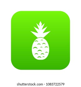 Pineapple icon digital green for any design isolated on white vector illustration