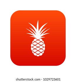 Pineapple icon digital red for any design isolated on white vector illustration