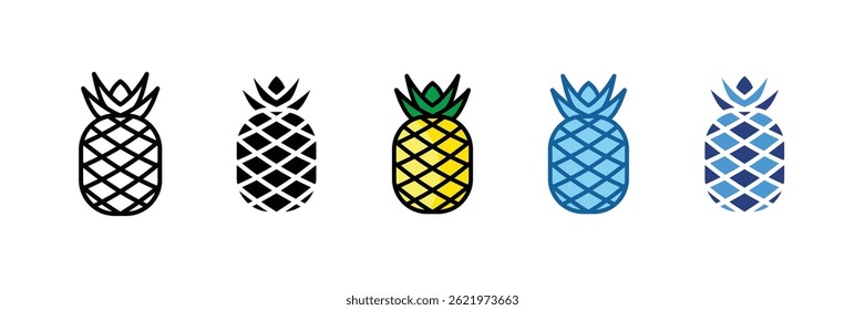 Elemento de ícone de abacaxi para design