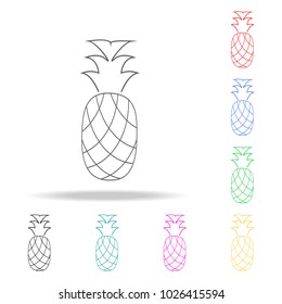 pineapple icon. Element fruits multi colored icons for mobile concept and web apps. Thin line icon for website design and development, app development. Premium iconfruits on white background
