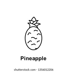 Pineapple icon. Element of summer holiday icon. Thin line icon for website design and development, app development. Premium icon