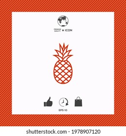 Pineapple icon. Element for your design.