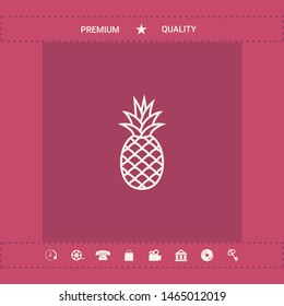 Pineapple icon, elements for your design