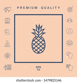 Pineapple icon, elements for your design