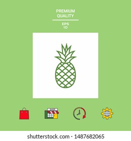 Pineapple icon, elements for your design