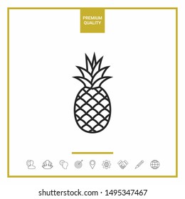 Pineapple icon, elements for your design