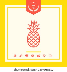 Pineapple icon, elements for your design