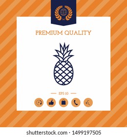 Pineapple icon, elements for your design