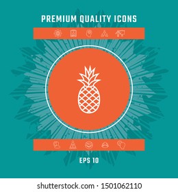 Pineapple icon, elements for your design