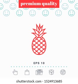 Pineapple icon, elements for your design