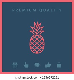 Pineapple icon, elements for your design